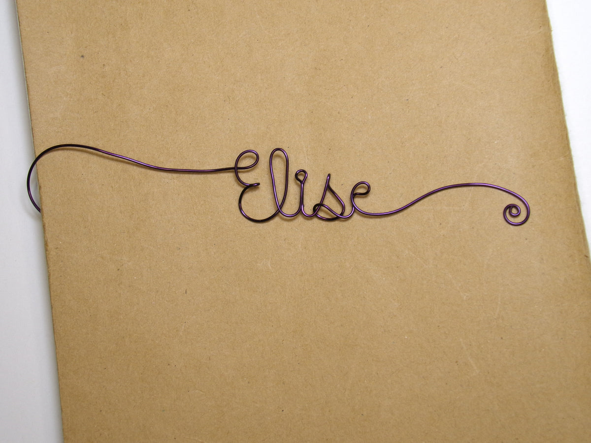 Personalized Wire Name Bookmarks