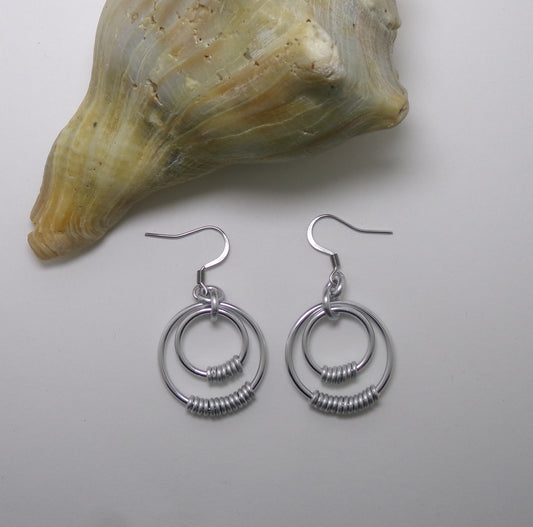 Coiled Double Hoop Earrings