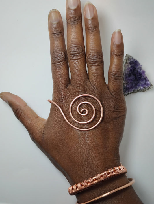 Spiral Palm Ring/Cuff