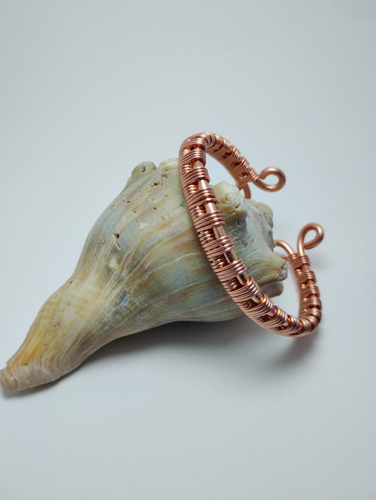 Hand Woven Copper Cuff Bracelet