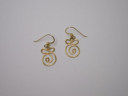 Gold Swirl Earrings