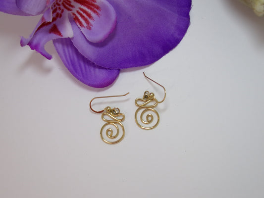 Gold Swirl Earrings