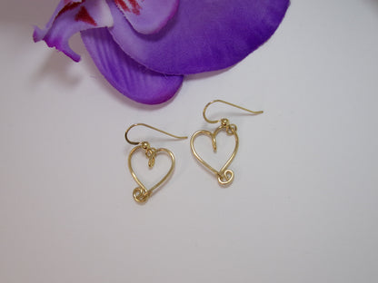 Gold-Filled Heart Earrings