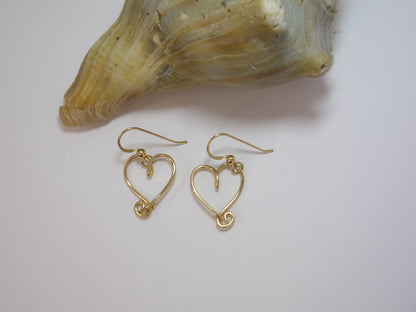 Gold-Filled Heart Earrings