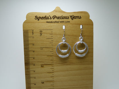Coiled Double Hoop Earrings