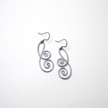 Dangle Earrings With Double Swirl