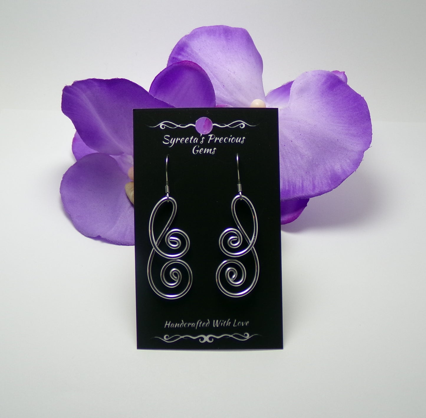 Dangle Earrings With Double Swirl