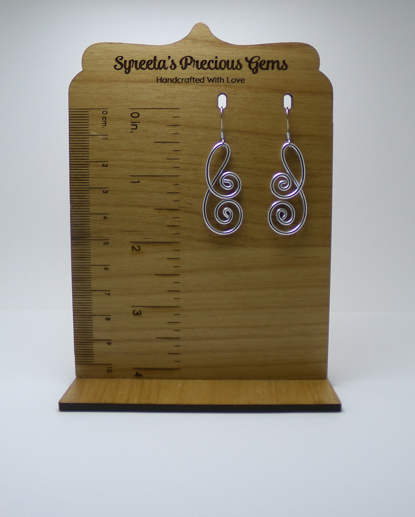 Dangle Earrings With Double Swirl