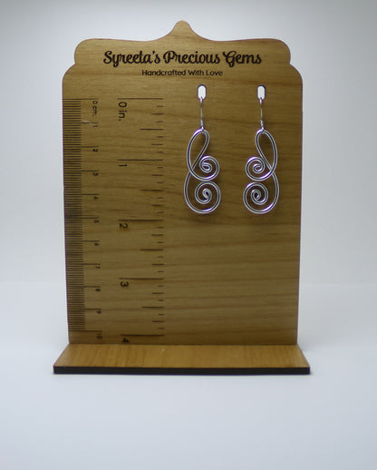 Dangle Earrings With Double Swirl