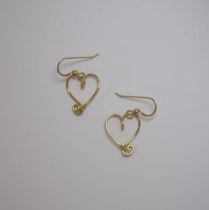 Gold-Filled Heart Earrings