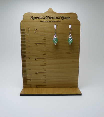 Green Aventurine Wire Wrapped Earrings