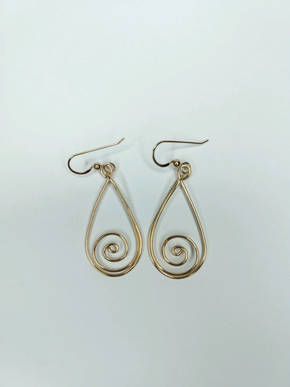 Gold Elegant Swirl Earrings