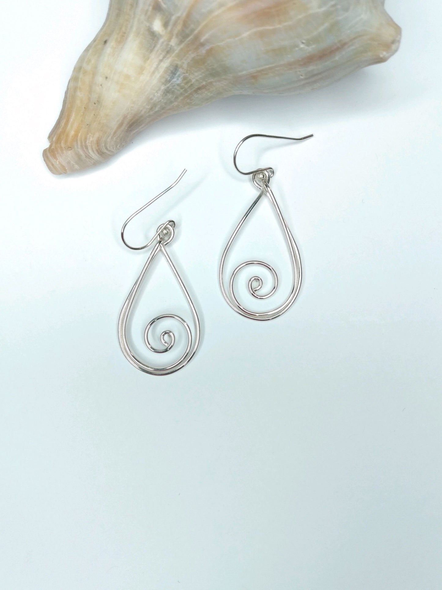 Sterling Silver Swirl Dangles