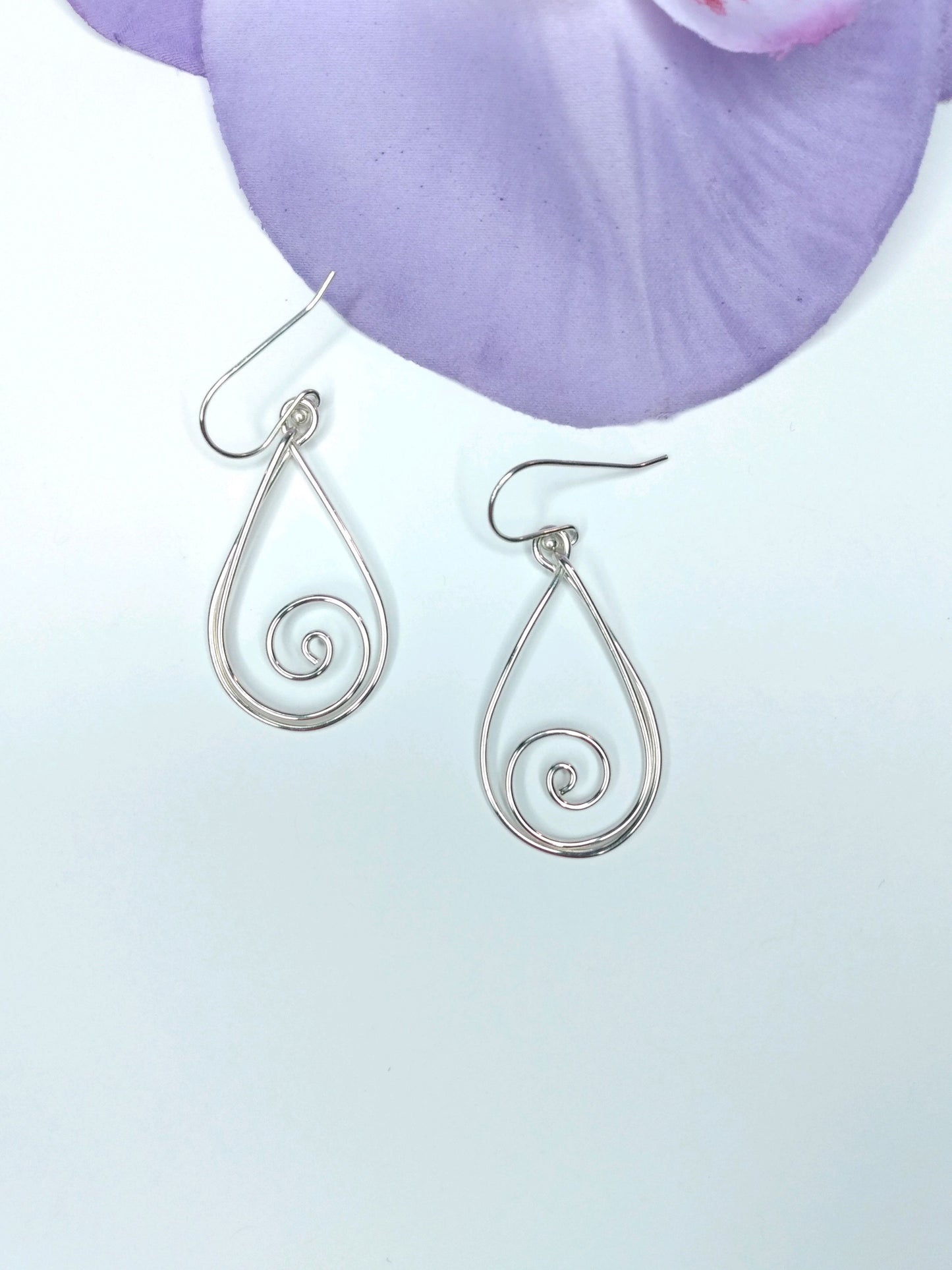 Sterling Silver Swirl Dangles