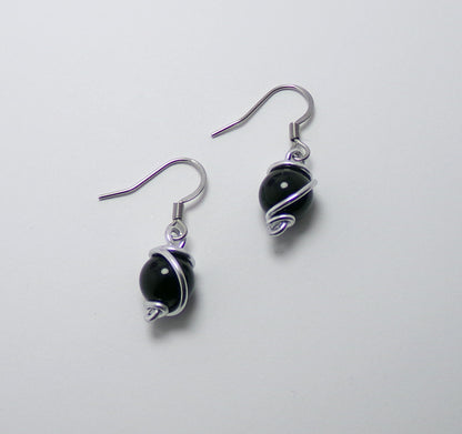 Black Onyx Dangle Earrings