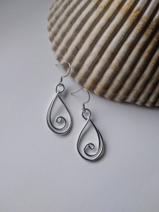 Dangle Swirl Earrings