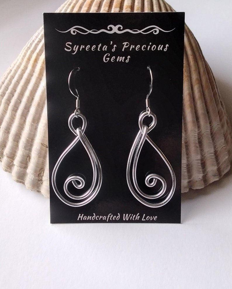 Dangle Swirl Earrings