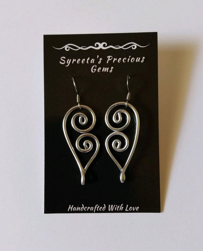 Abstract Heart Earrings