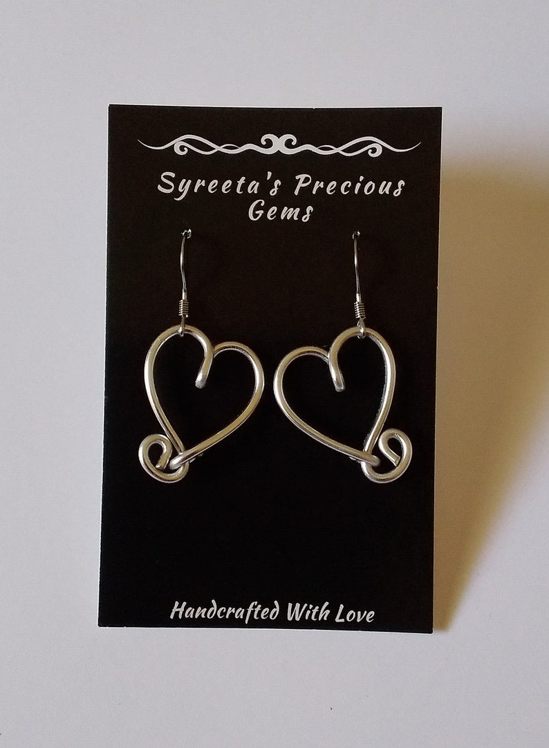 Handmade Simple Heart Earrings