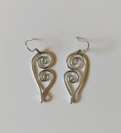 Abstract Heart Earrings