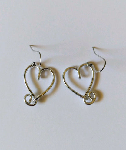 Handmade Simple Heart Earrings