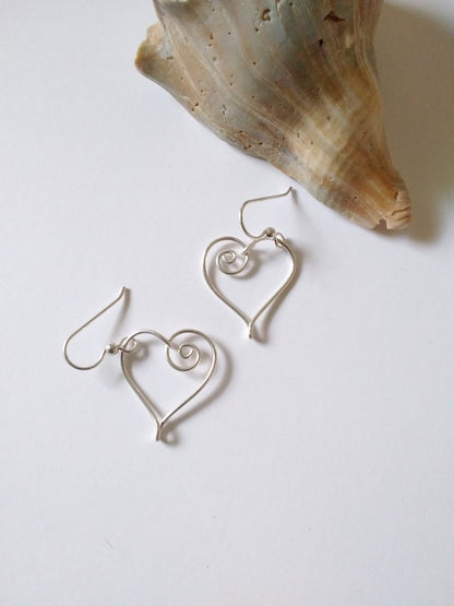 Sterling Silver Heart Earrings