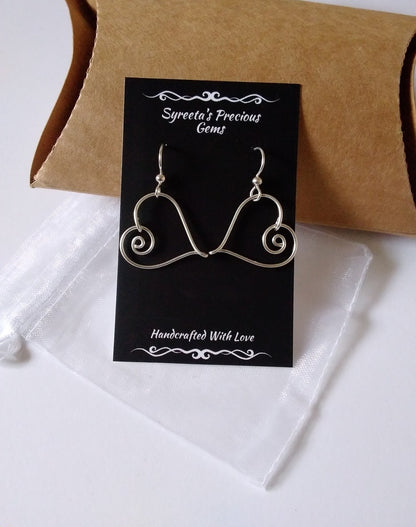 Sterling Silver Heart Earrings