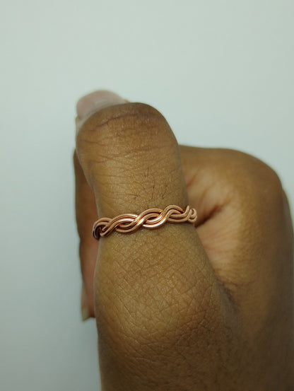Wavy Copper Ring