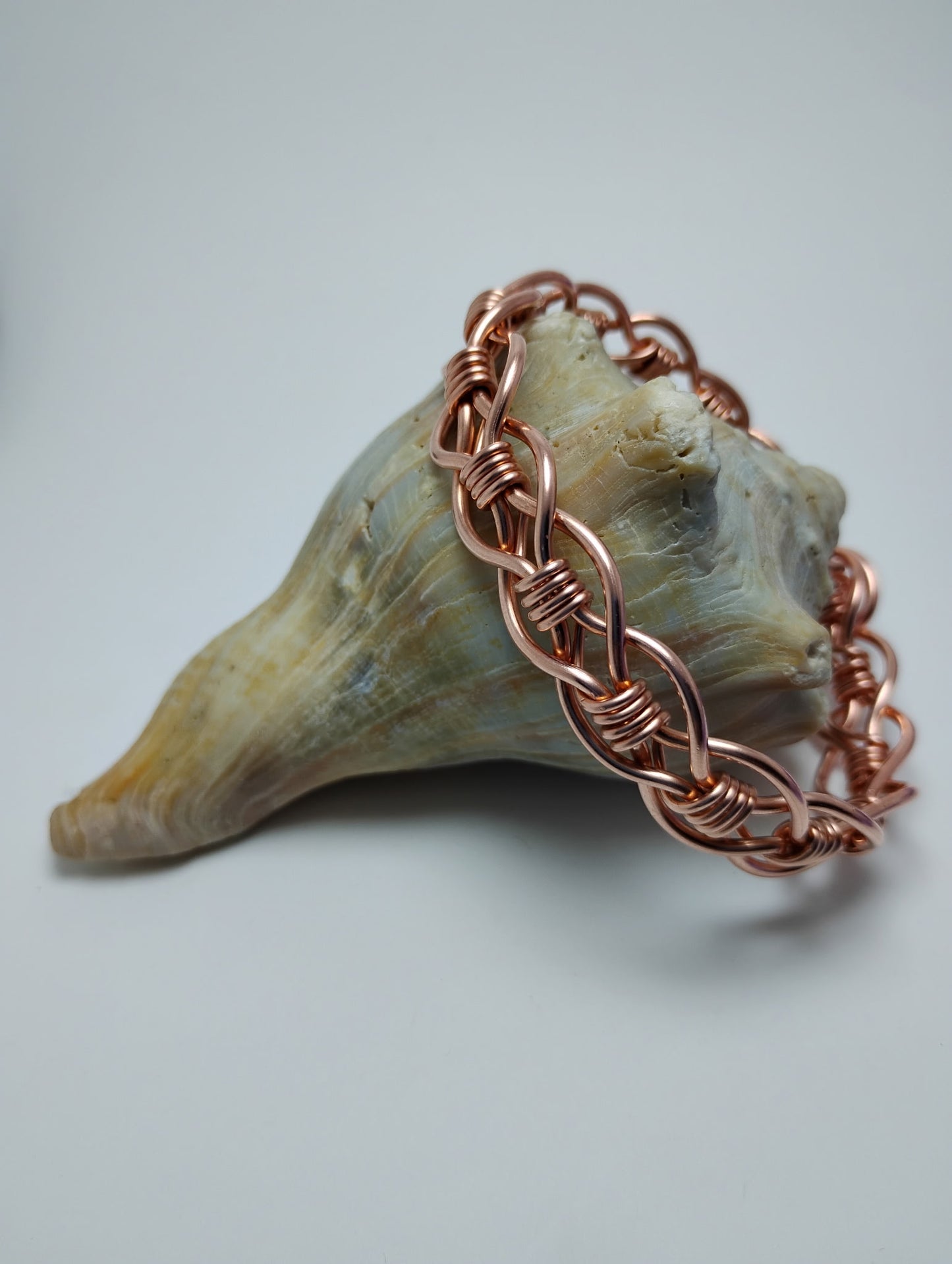 Wire Wrapped Copper Cuff Bracelet