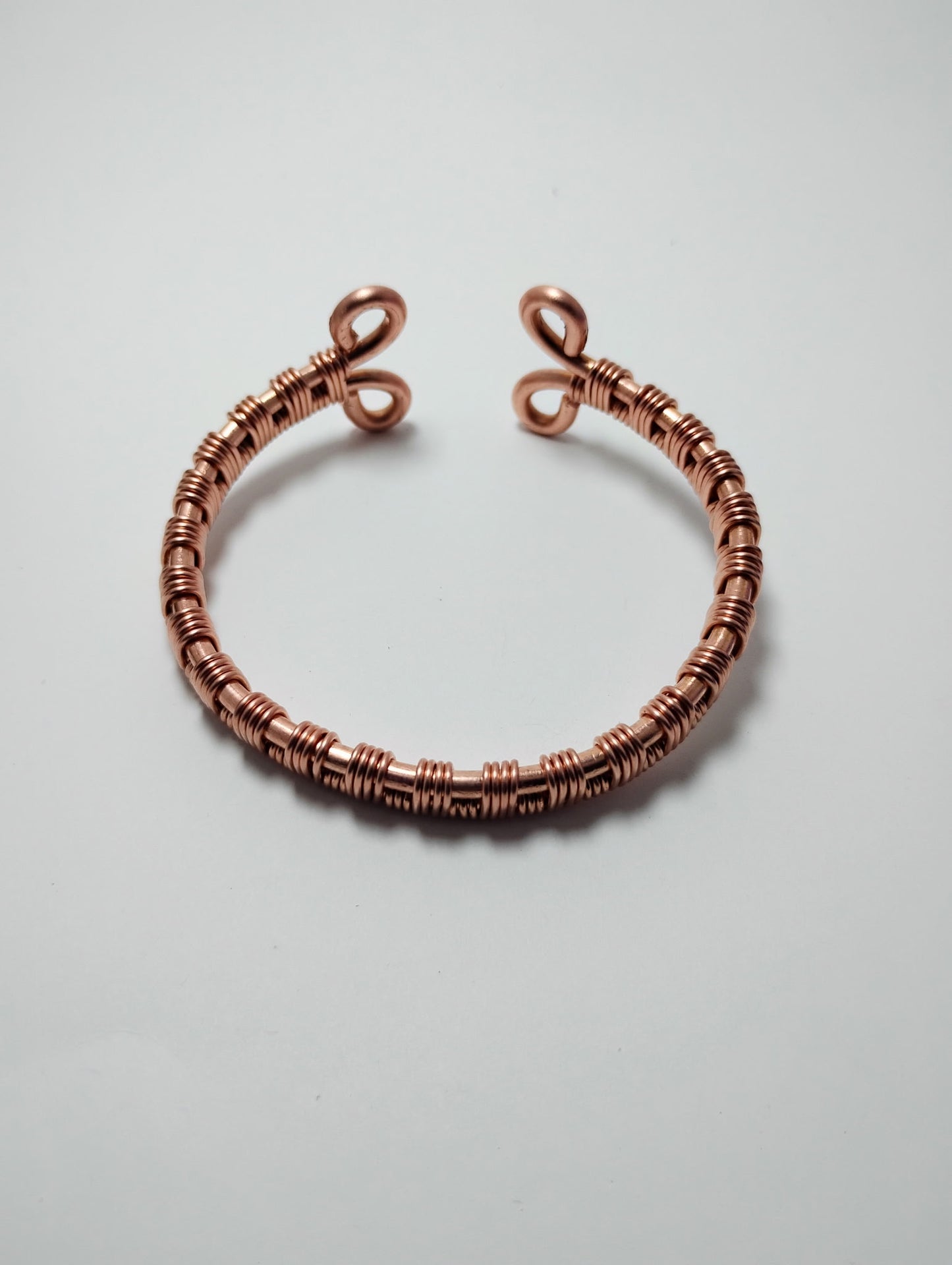 Hand Woven Copper Cuff Bracelet