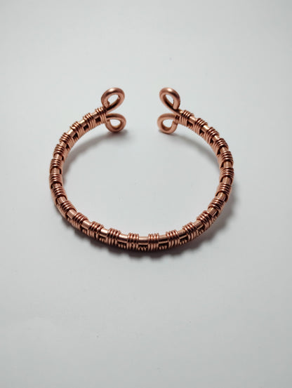 Hand Woven Copper Cuff Bracelet
