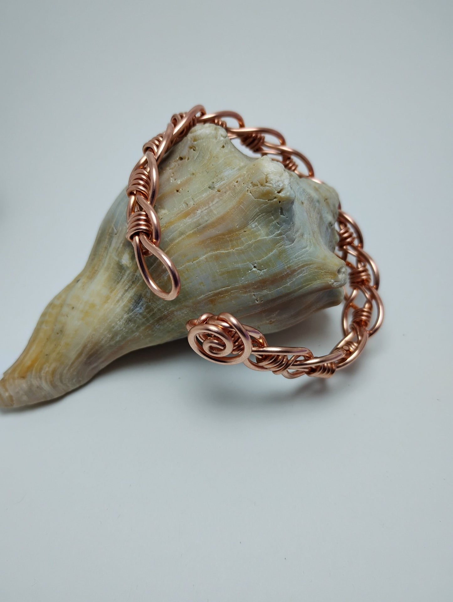 Wire Wrapped Copper Cuff Bracelet