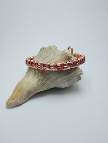 Hand Woven Copper Cuff Bracelet