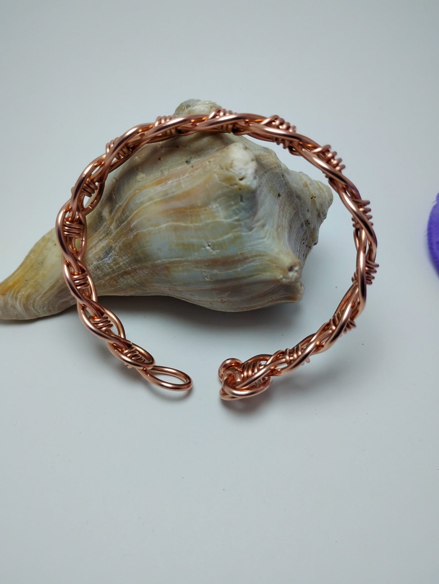Wire Wrapped Copper Cuff Bracelet