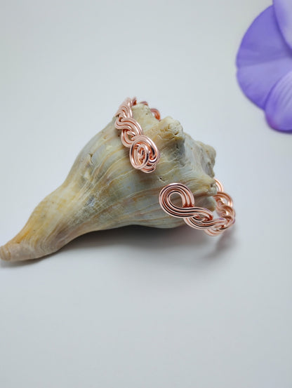 Twisted & Wavy Copper Bracelet