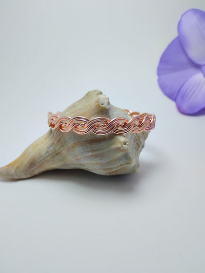 Twisted & Wavy Copper Bracelet