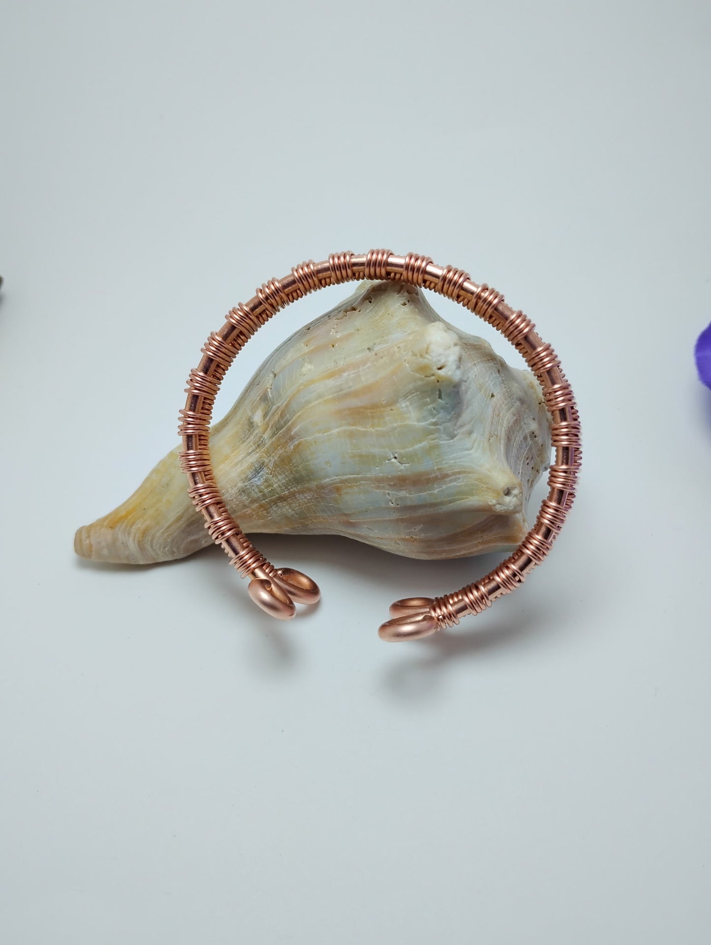 Hand Woven Copper Cuff Bracelet