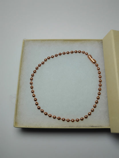 Copper Bead Chain Anklet