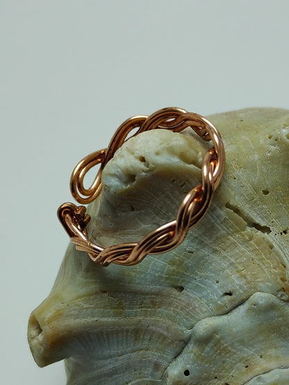 Wavy Copper Ring