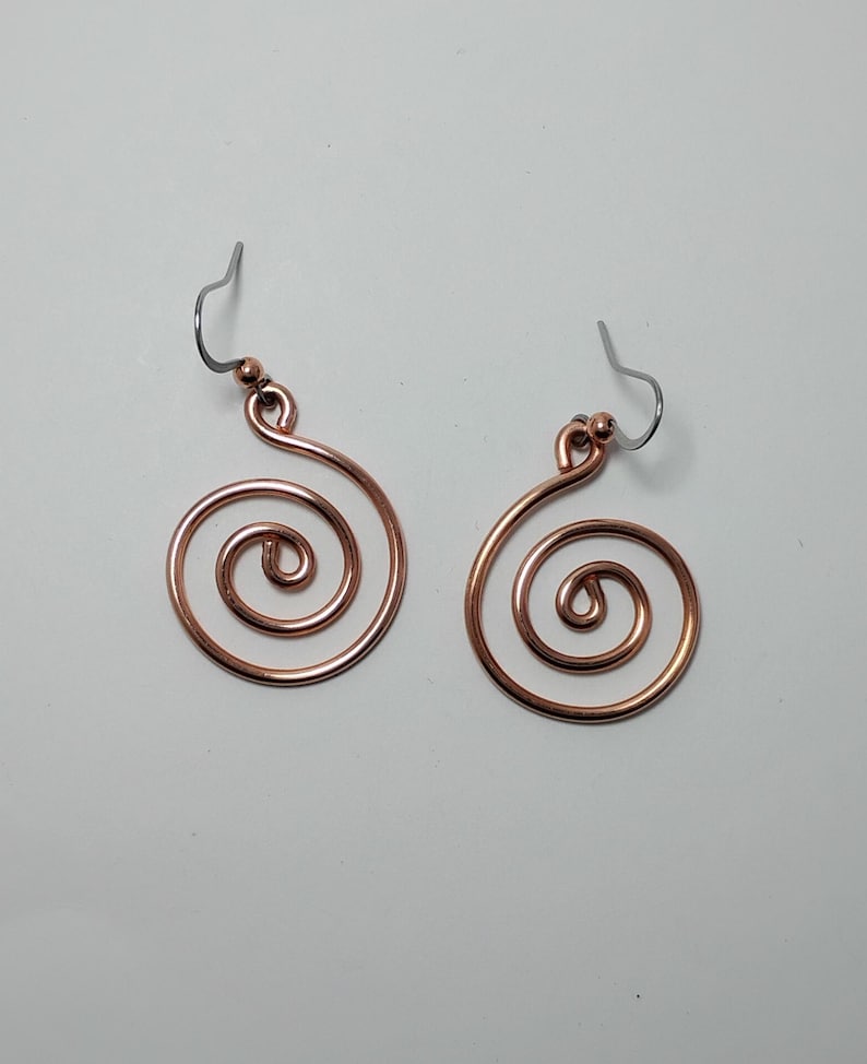 Copper Swirl Earrings