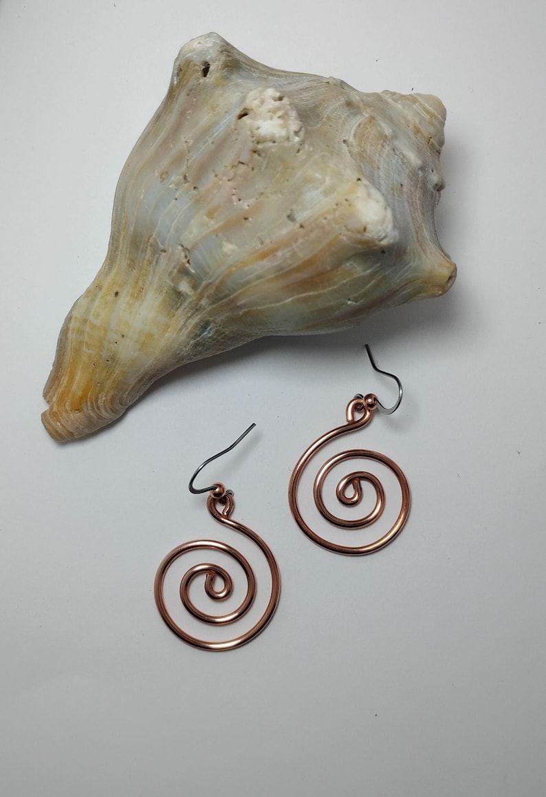 Copper Swirl Earrings