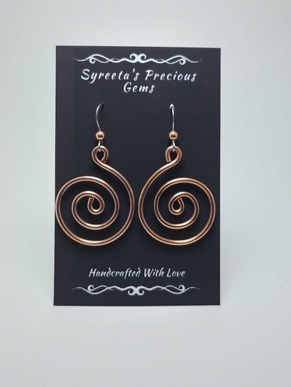 Copper Swirl Earrings