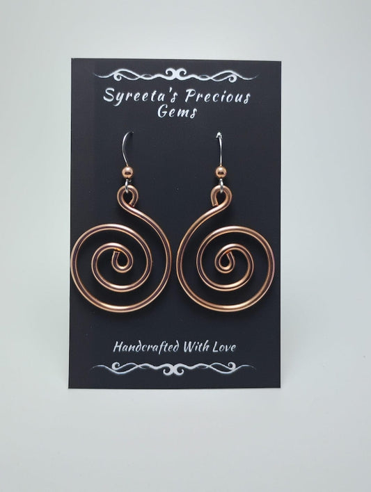 Copper Swirl Earrings