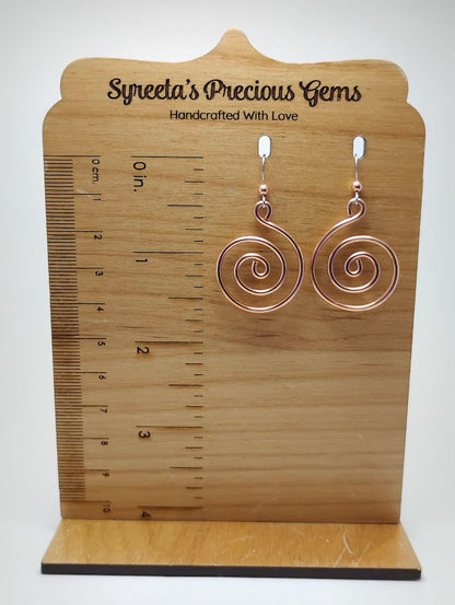 Copper Swirl Earrings